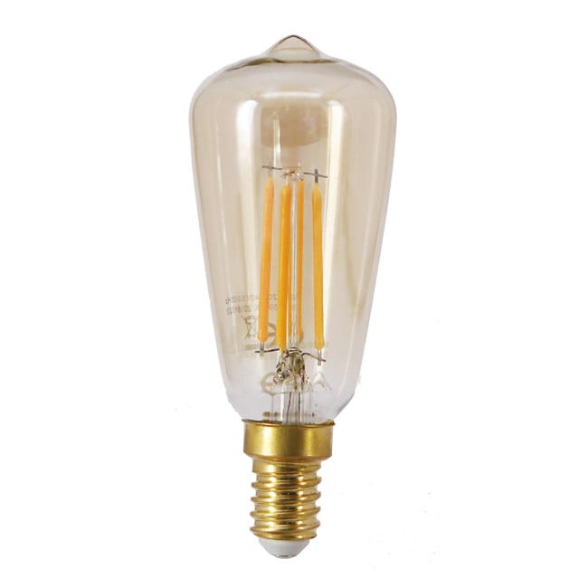 Beroep Harden Stationair Ampoule E14 LED Filament Dimmable 4W ST38 Edison - Blanc Chaud 2300K -  3500K - SILAMP | Leroy Merlin