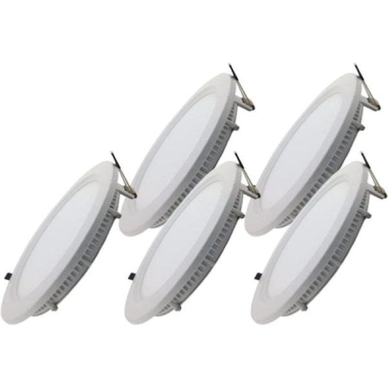 Spot LED Extra Plat Rond 24W Blanc - Blanc Froid 6000K - 8000K - SILAMP :  : Luminaires et Éclairage