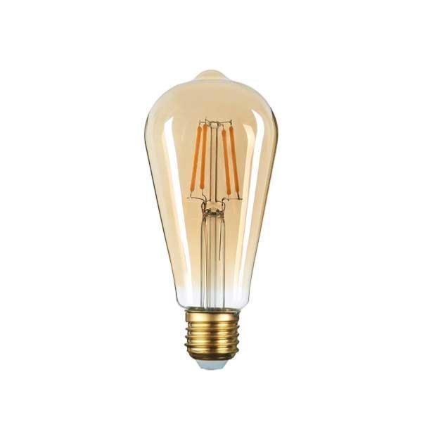 E27 Ampoule Edison LED Vintage ST64 6W,Blanc Chaud 2700K,Économie dénergie Remplacement d’ampoule à Incandescence de 60W Style Rétro Filament Lampe for Antique Décoration Luminaire,2 Pack 