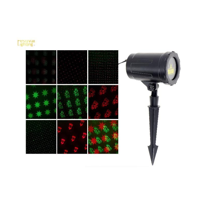 Lumière Laser Rouge et Verte de Projecteur de Noël d'Étoile de