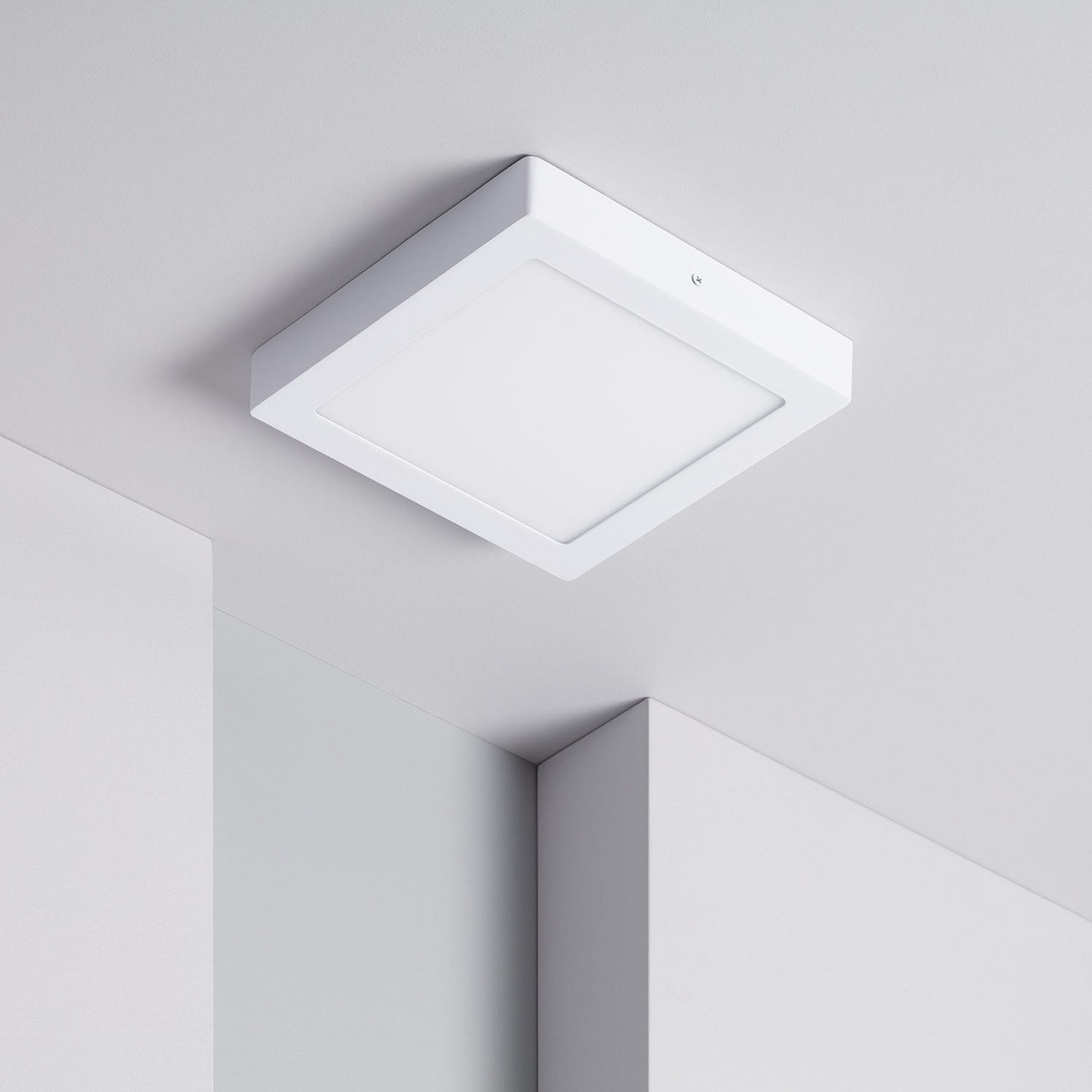 Lampada soffitto geometrica plafoniera moderna LED 48W 3 quadrati luminosi  luce parete muro bagno cucina ufficio 230V 6000K