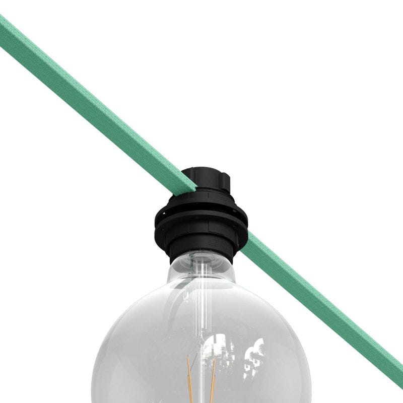 Legrand - Douille pour ampoule E27 - avec bague - plastique blanc