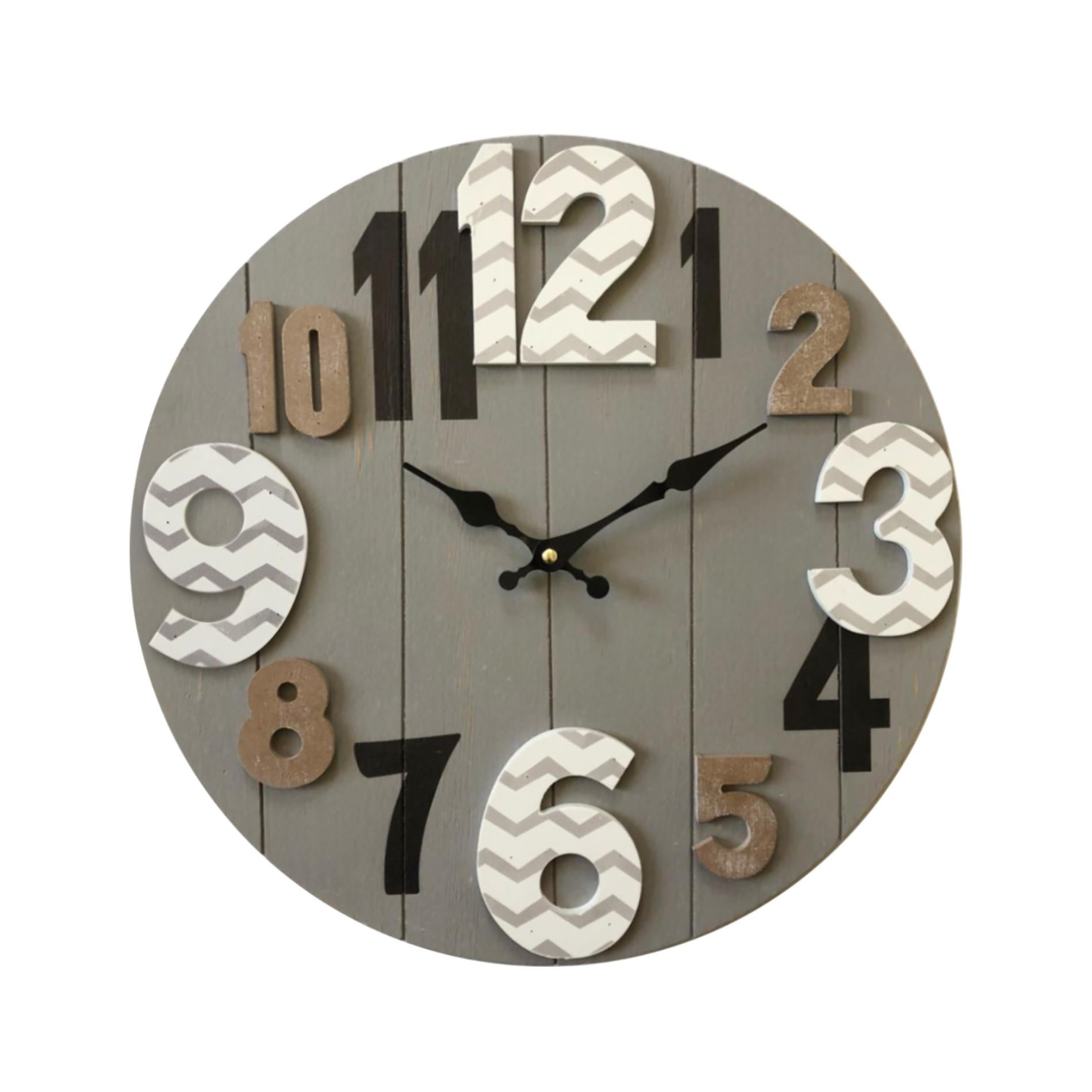 Rebecca Mobili Orologio Da Muro Orologi Legno Mdf Grigio Moderno 40x40x4,5  | Leroy Merlin