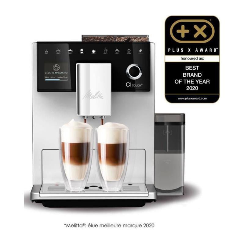 Cafeteras espresso automáticas Melitta color plata