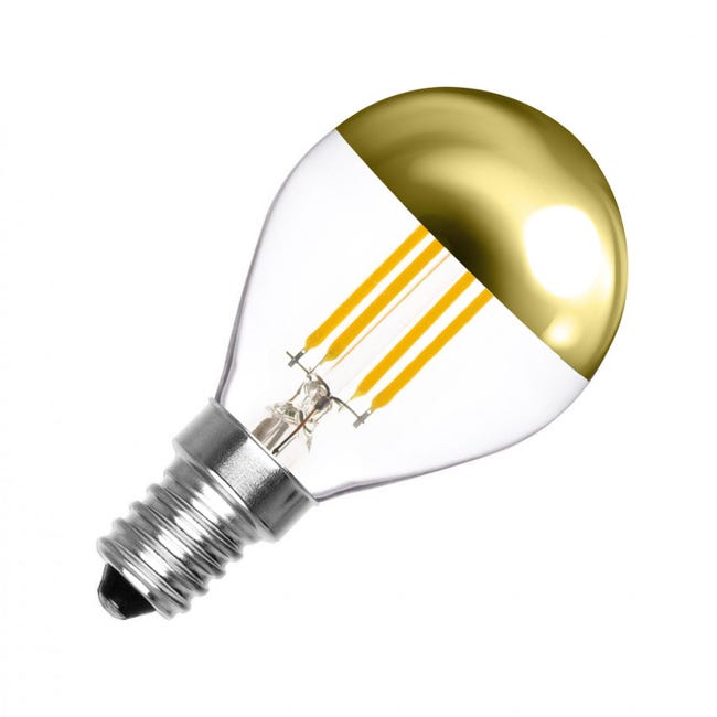 Ampoule Led E14 Dimmable Filament Gold Reflect G45 4w Leroy Merlin