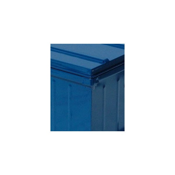 PIERRE HENRY Malle de rangement métallique - 52 cm - Bleu pas cher