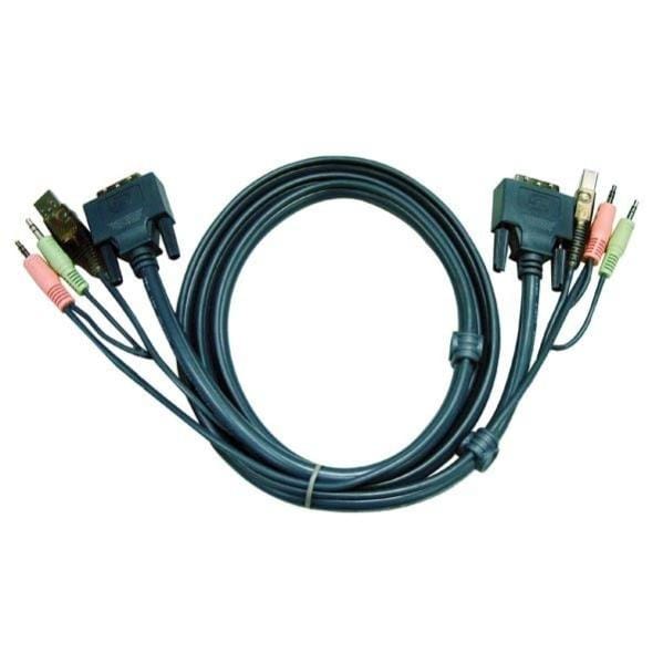 Câble KVM DVI ATEN 2L7D03U pour CS1762 & CS1764 3m | Leroy Merlin