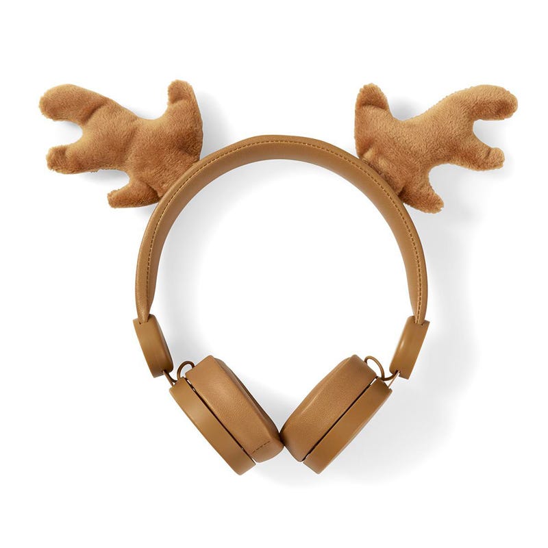 Casque audio filaire pour enfants avec oreilles amovibles Rudy Reindeer  Brun
