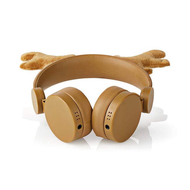 Casque audio filaire pour enfants avec oreilles amovibles Rudy Reindeer  Brun