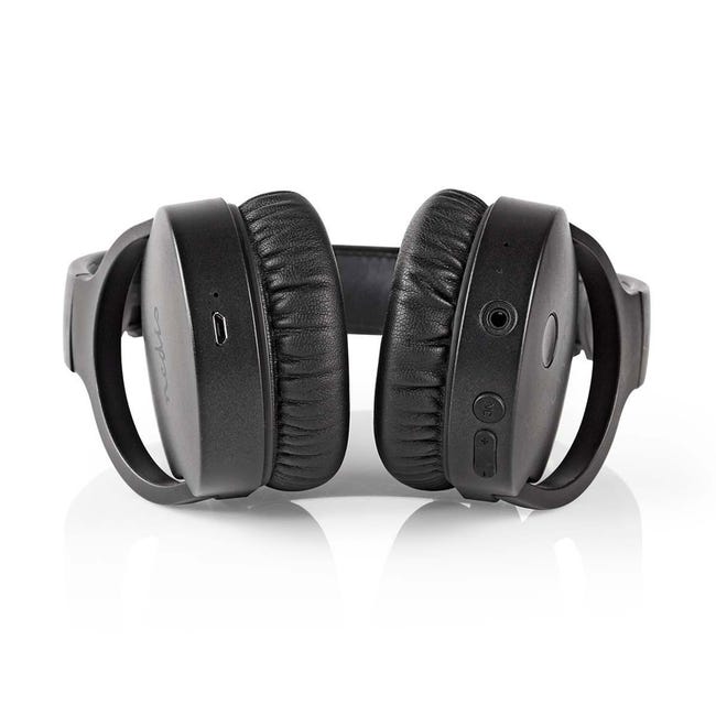 Casque audio sans fil Bluetooth réduction de bruit active (ANC) Noir