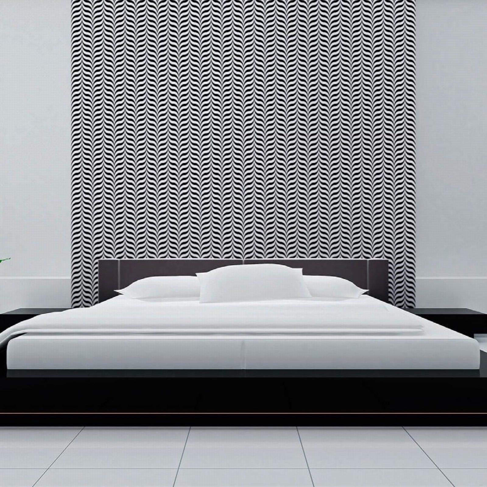 Papier peint illusion en noir et blanc - 250 x 193 cm | Leroy Merlin