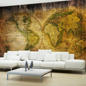 Tapisserie murale Carte du monde ancienne - TenStickers