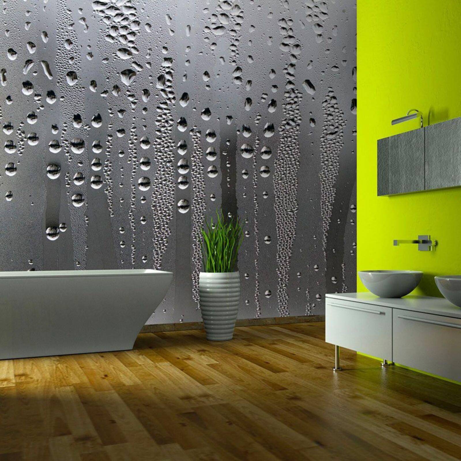 Papier peint vitre et pluie - 250 x 193 cm | Leroy Merlin