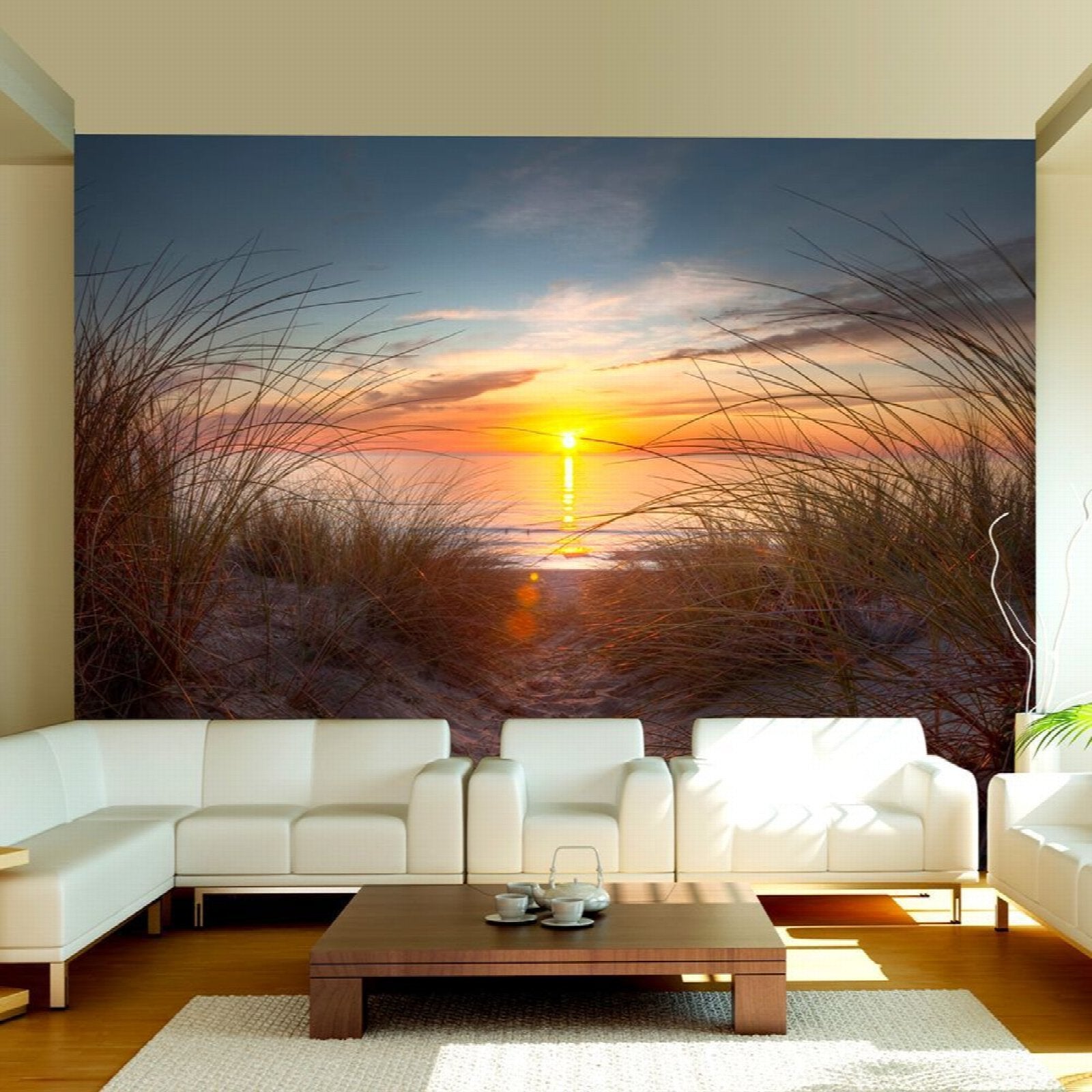 Papier peint photo Papier Peint Image facile installer Fleece Ocean Coast au coucher du soleil 13350