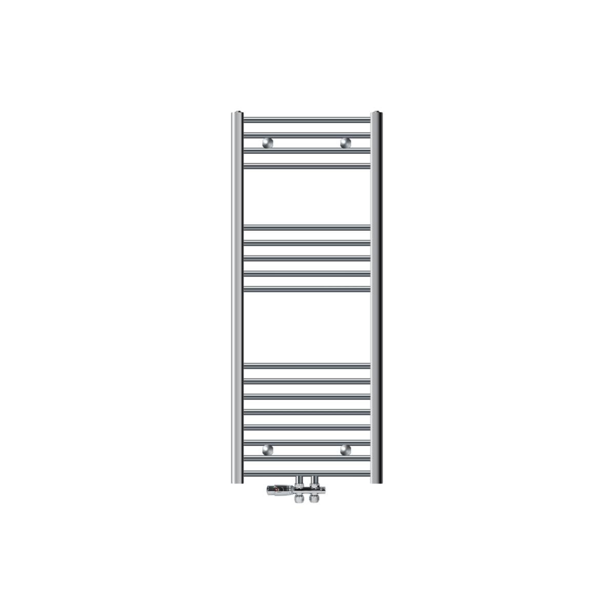 Termosifone  Radiatore  Bagno, Ecd Germany, Modello Sahara, 600 X 1200 Mm Cromo Dritto Con Collegamento Centrale 83345212 - Foto 9