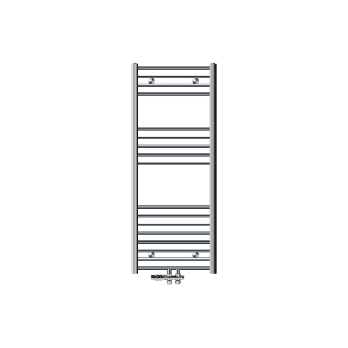 Termosifone Radiatore Bagno, Ecd Germany, Modello Sahara, 600 X 1200 Mm Cromo Dritto Con Collegamento Centrale 83345212 - Foto 9