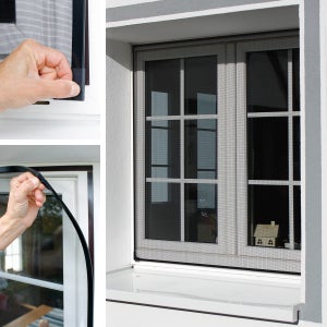 Moustiquaire magnétique pour porte de balcon - Anti-rayures - 113 x 203 cm  - Rideau magnétique - Protection contre les moustiques - Rideau de porte de