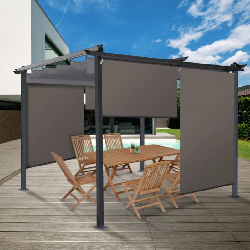 Store Enrouleur Taupe X2 Pour Pergola Leroy Merlin