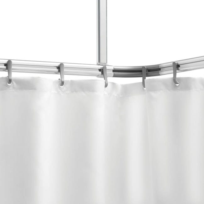 RIDDER Barre de rideau de douche d'angle avec crochets universel chrome  52500
