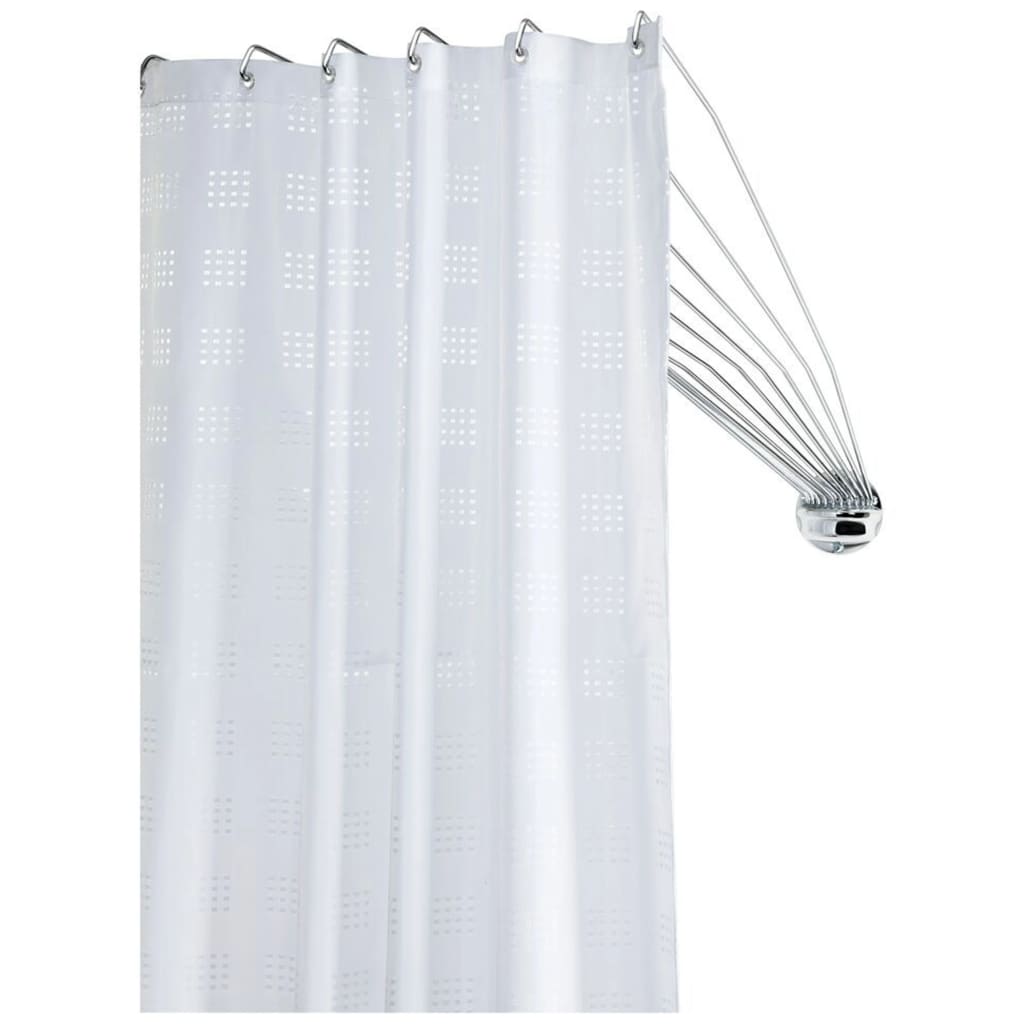 Supporto adesivo per tenda doccia, Fermo di montaggio per asta doccia per, a parete Nessuna, di perforazione 2 pacchetti (asta per tende da doccia  non inclusa)