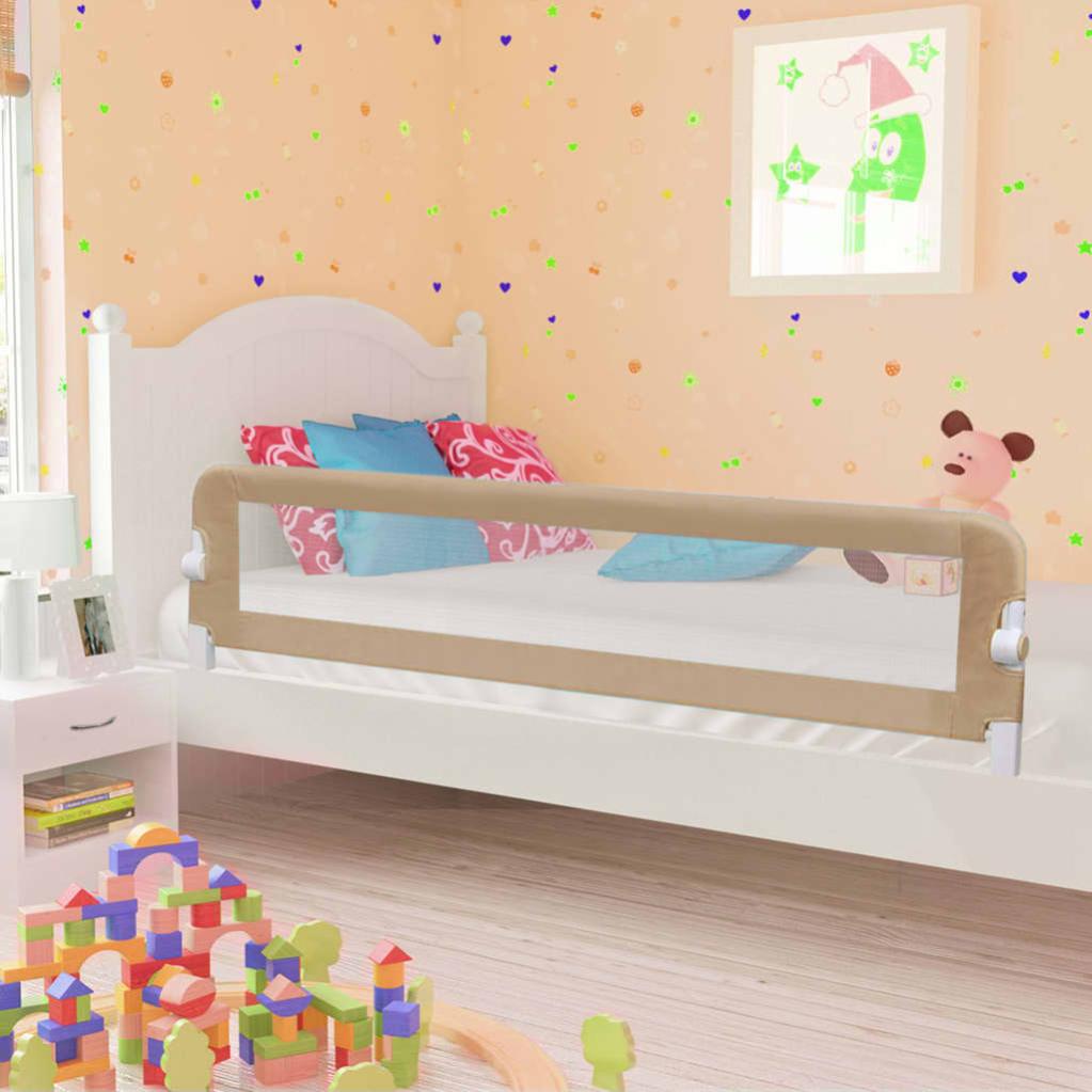 Barriere De Securite De Lit Enfant Taupe 180 X 42 Cm Polyester Vidaxl Leroy Merlin