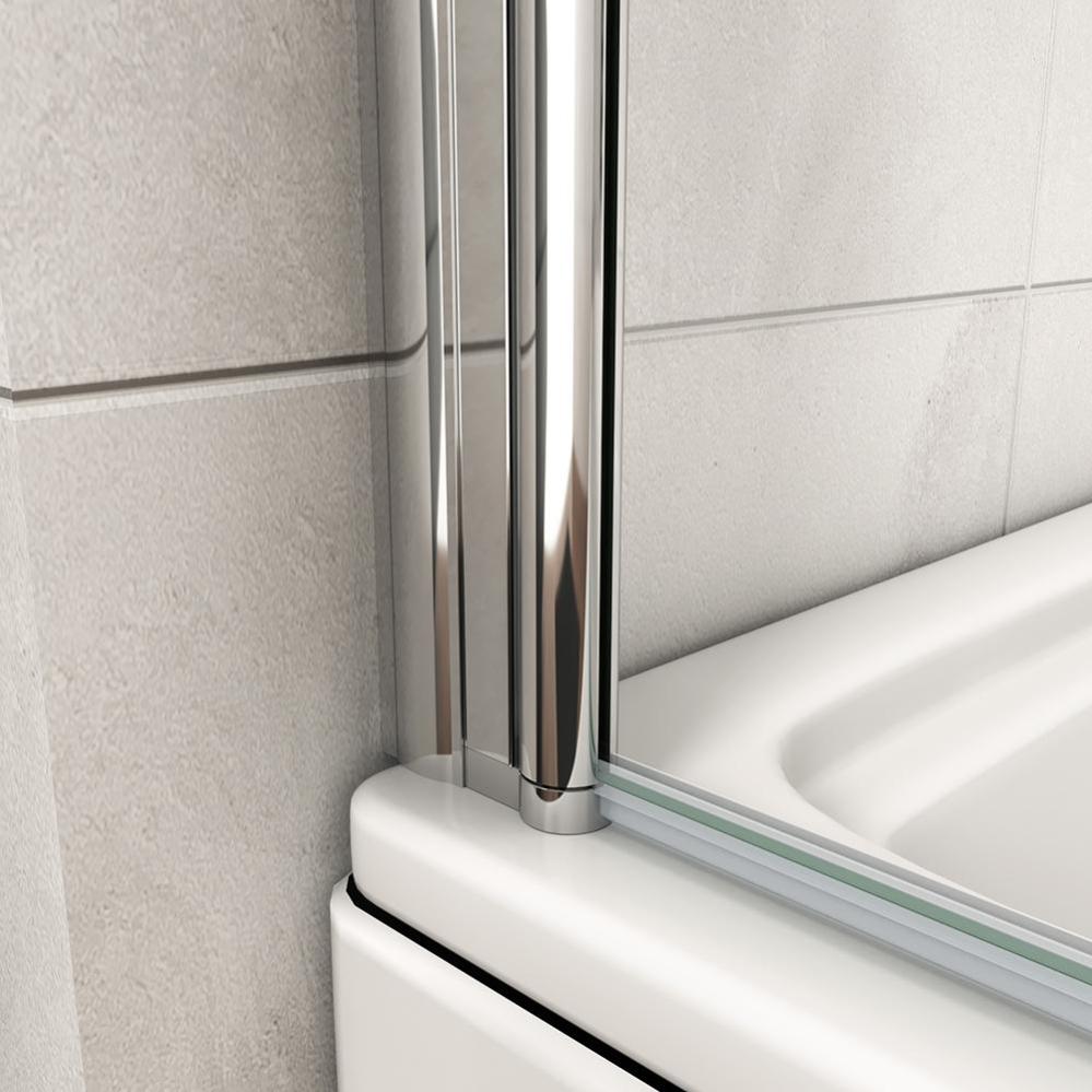 Océan Pare-baignoire 120x140cm Écran Baignoire Pivotant Et Pliant En Verre Anti-calcaire - 3
