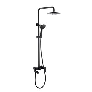 Hansgrohe Vernis Blend - Conjunto de ducha Showerpipe 200 con termostato,  EcoSmart, negro mate 26089670