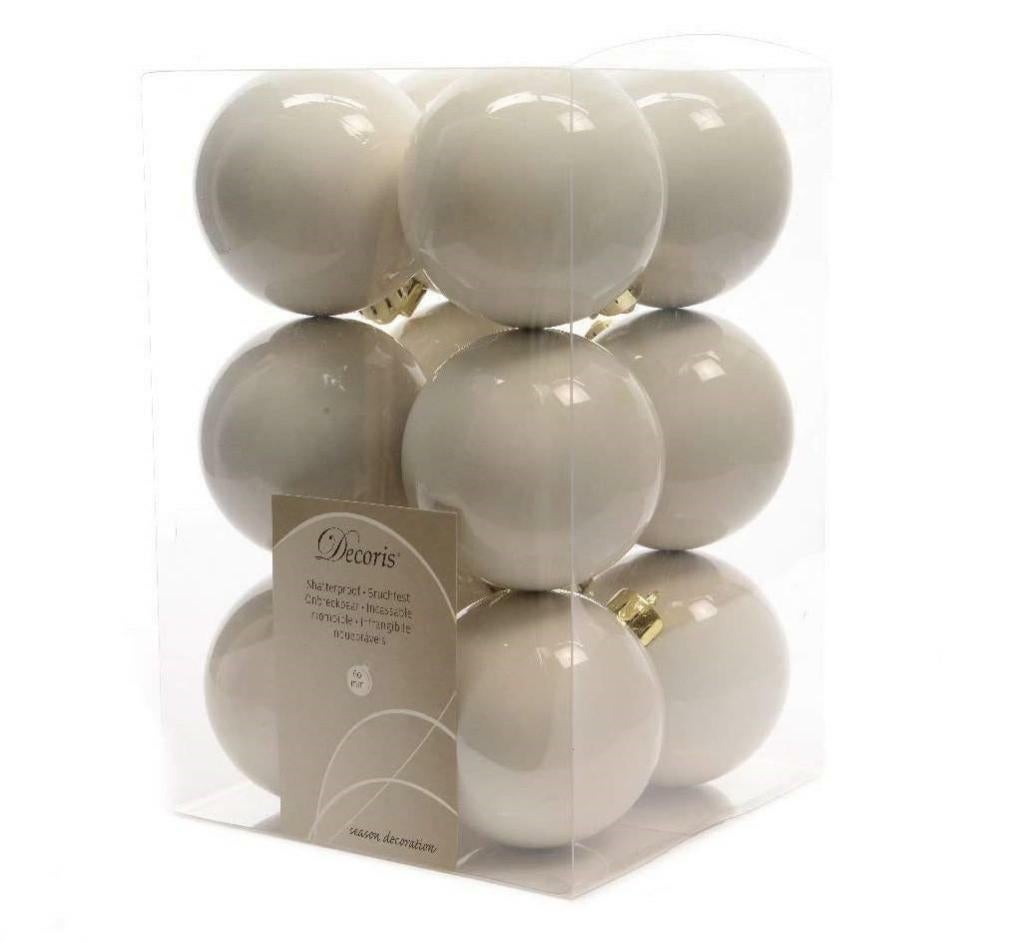 kaemingk KAEMINGK - Box sfere in plastica argento 8cm Cod. 028343