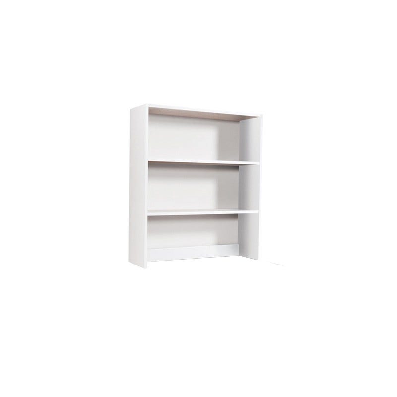 Libreria da appoggio per scrivania 2 ripiani Bianco Frassinato  H.105x90x29cm