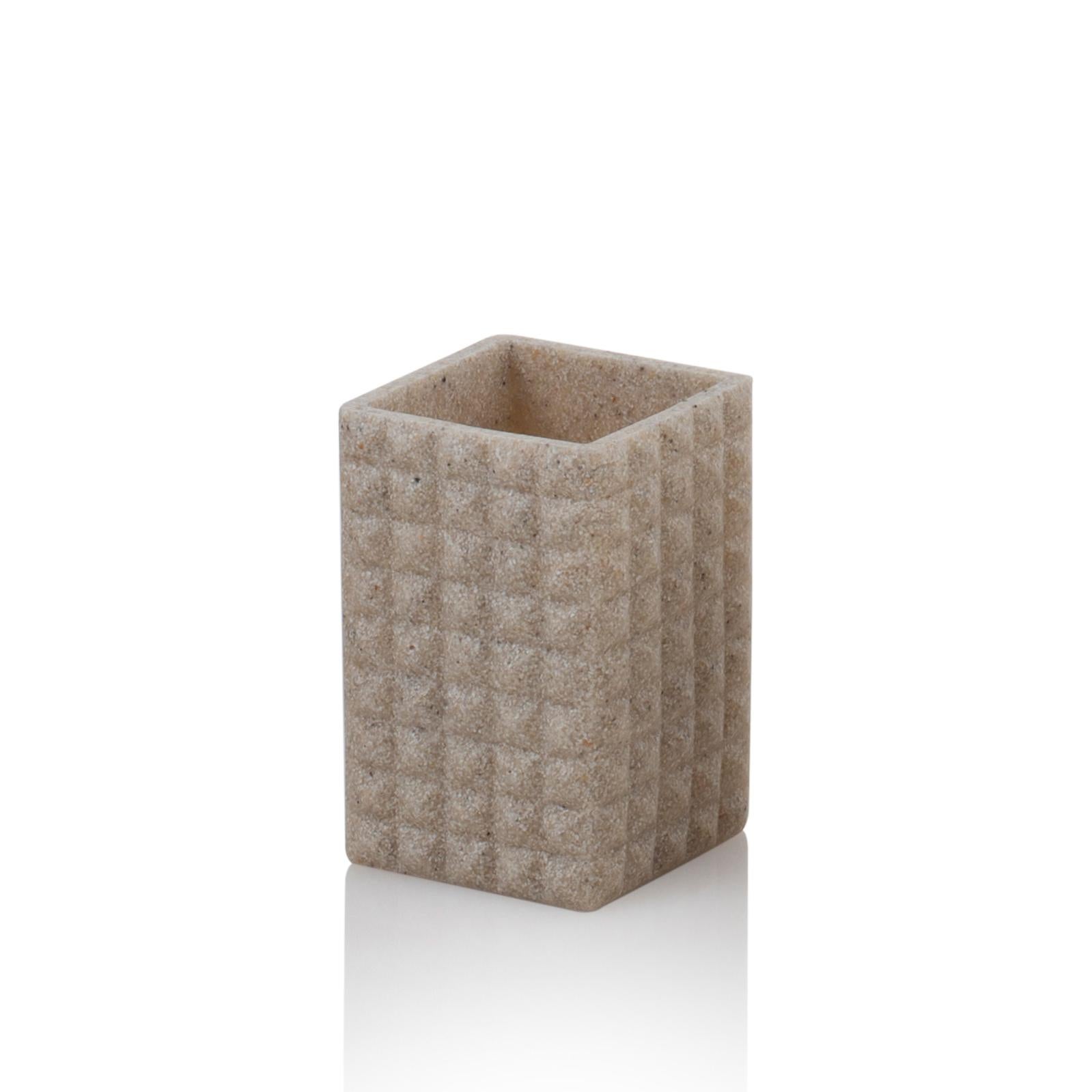 2 Bicchieri In Vetro Per Bagno Gaolinci - Portaspazzolini - 283g - Diametro 7,4cm X Altezza 9,1cm