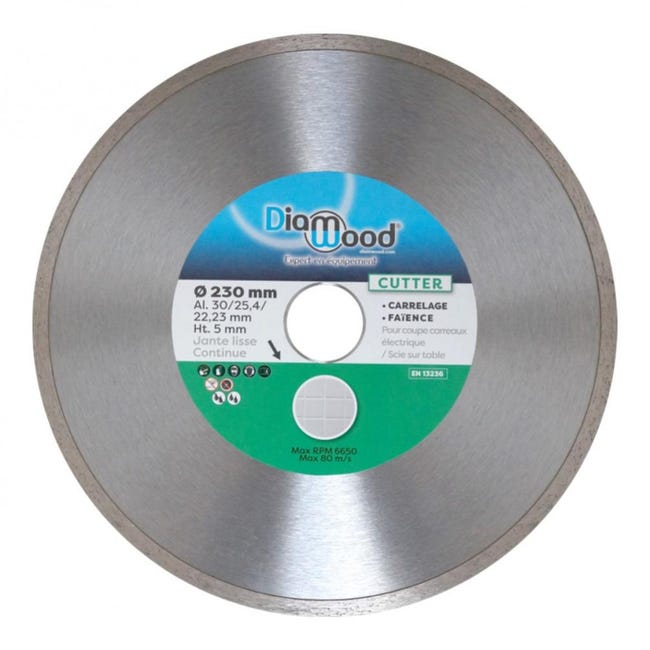 Disque diamant 230 x Al. 30/25,4/22,23 x Ht. 5 mm carrelage, faïence ...