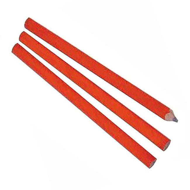 Crayon de charpentier ovale Profi 333 Lyra - Longueur 180 mm - Non taillé -  Vernis rouge