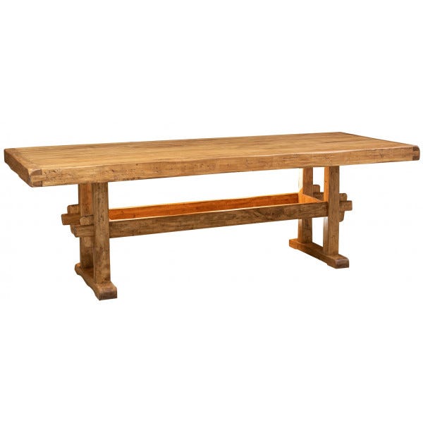 Tavolo in legno massello da 250 cm gambe incrociate 1648 - Gli Artigiani  della Sedia