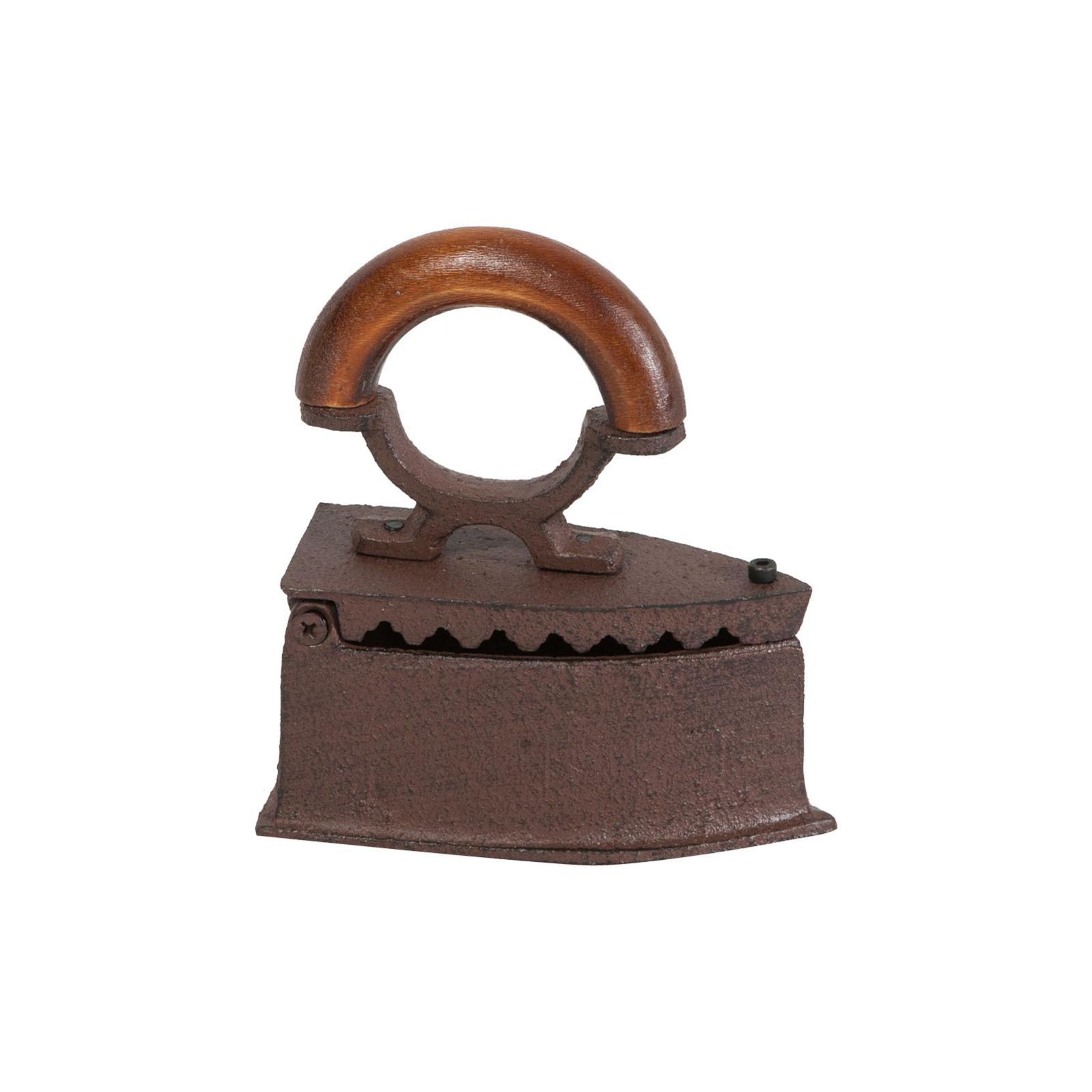 Biscottini plancha de carbón 15.5x13.5x6 cm | hierro fundido | hierro fundido | objetos de época | chucherías de época