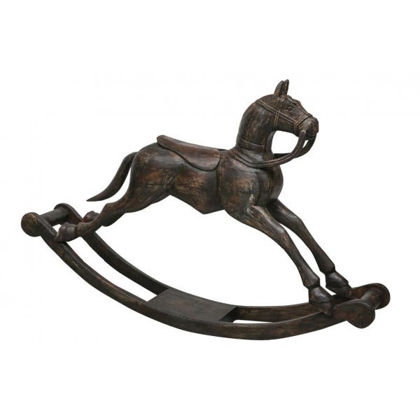 Bieco 74000210 – Cavallo a Dondolo in Legno, 68 x 26.5 x 48 cm, Bianco :  : Prima infanzia