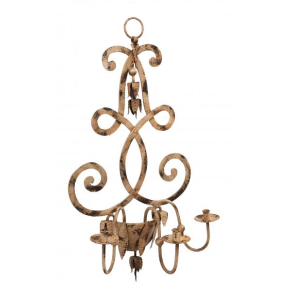 Sziqiqi Lot De 2 Chandeliers Muraux Vintage En Fer Et Verre - Décoration Murale Noir