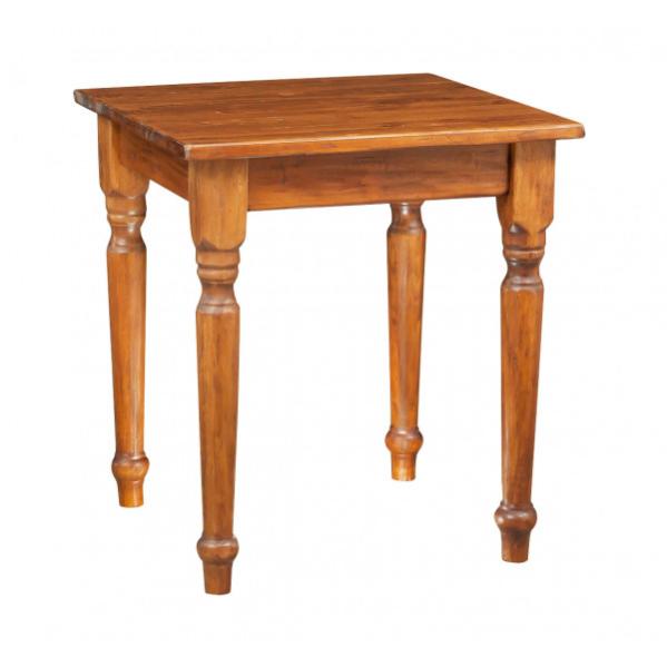 Tavolo Country In Legno Massello Di Tiglio Finitura Noce L70xPR70xH78 Cm Made In Italy 83517389
