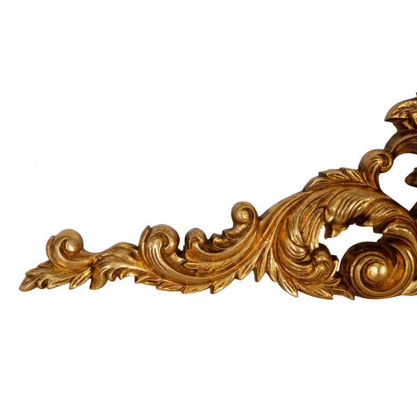 Sopraporta in legno finitura foglia oro anticato Made in Italy L106xPR4xH23 cm 