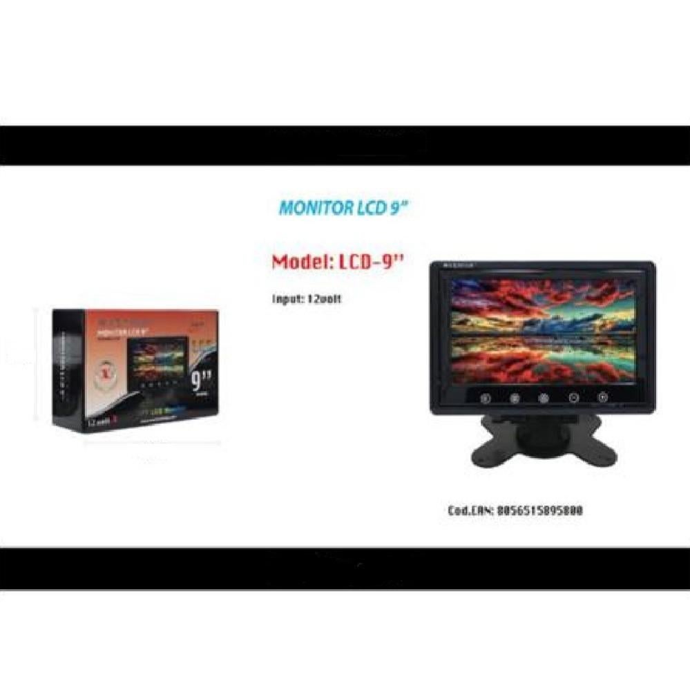 MONITOR PER VIDEOSORVEGLIANZA TELECAMERA AUTO LCD 9 POLLICI 12V MAXTECH  LCD-9' | Leroy Merlin