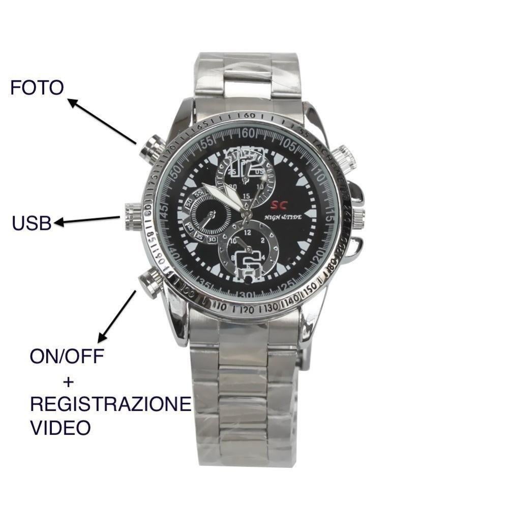 OROLOGIO DA POLSO SPIA MINI MICRO TELECAMERA VIDEO CAMERA SPY AUDIO FOTO 4  GB | Leroy Merlin