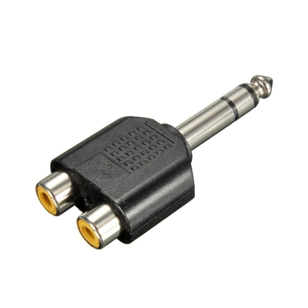 ADATTATORE SDOPPIATORE AUDIO STEREO MASCHIO JACK 6,35 MM + 2 JACK FEMMINA  RCA | Leroy Merlin