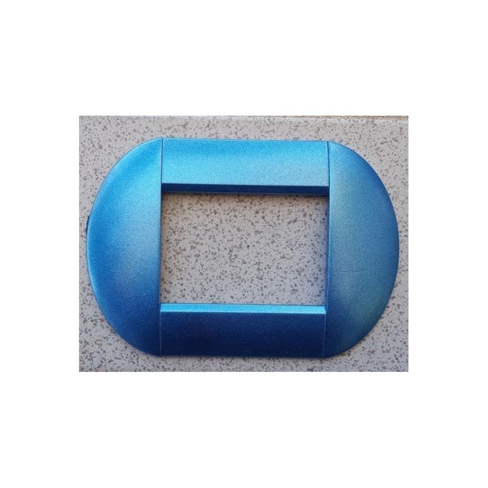 Trade Shop - Placca Placche Placchete Compatibili Living Light In Abs 3 4 7 Posti Colorate Cappuccino 3 Fori 85886613 - Foto 5