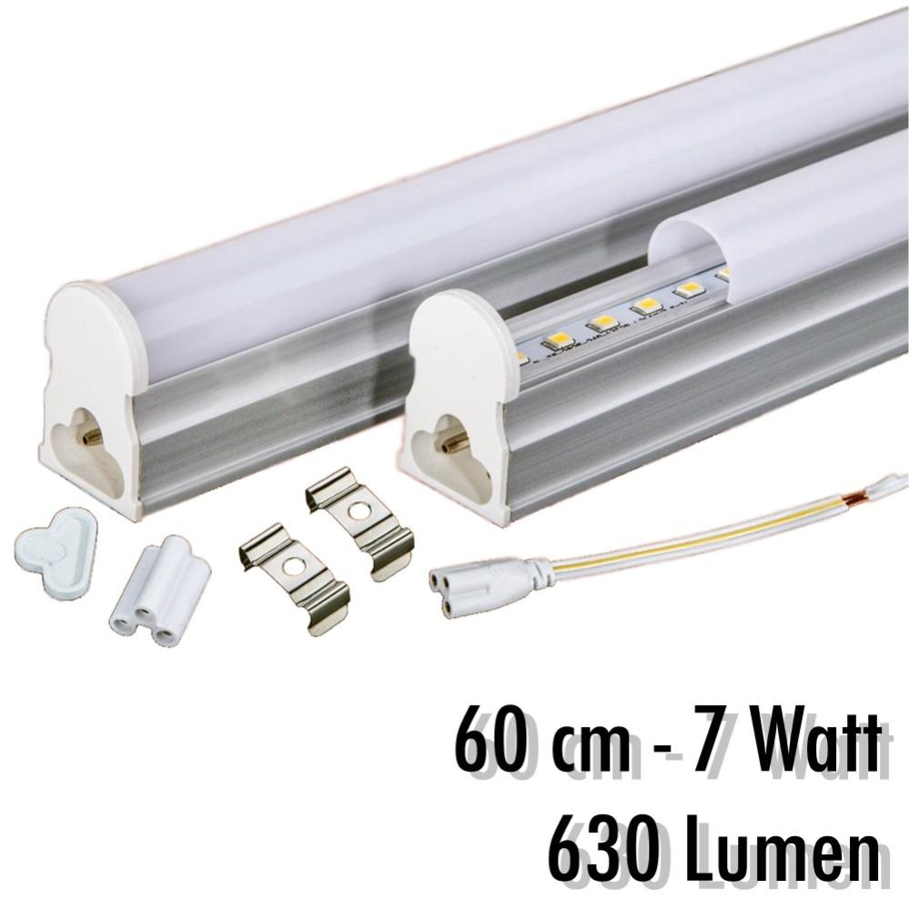 LEDVero T5 LED Tubo integrato opalino in bianco caldo 90cm Plafoniera LED