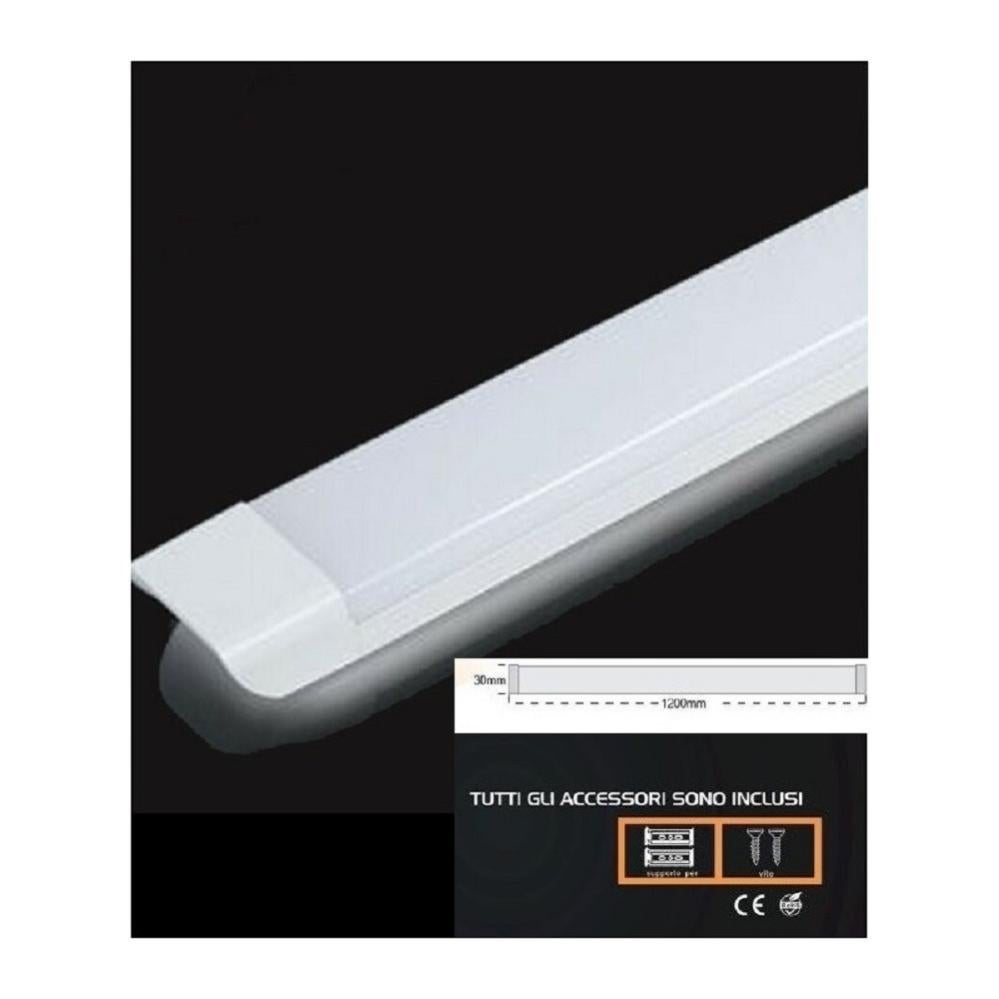 PLAFONIERA A LED 36W 120 Cm 220V Bordo Bianco Collegabile In Serie EUR 11,50 - IT - Foto 4