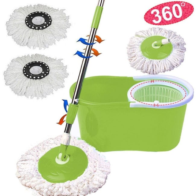 Secchio Mocio Mop Rotante Cestello In Acciaio Microfibra Lavapavimenti cir, moci Secchio Mocio Mop Rotante Cestello In Acciaio Microfibra Lavapavimenti cir, moci