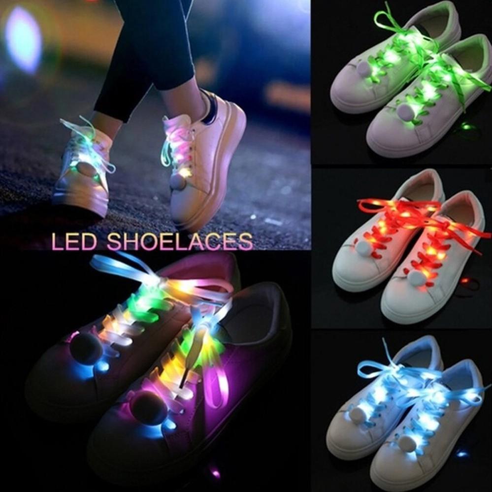 COPPIA DI LACCI PIATTI PER SCARPE COLORATI CON LUCI A LED STRINGHE SNEAKER  | Leroy Merlin