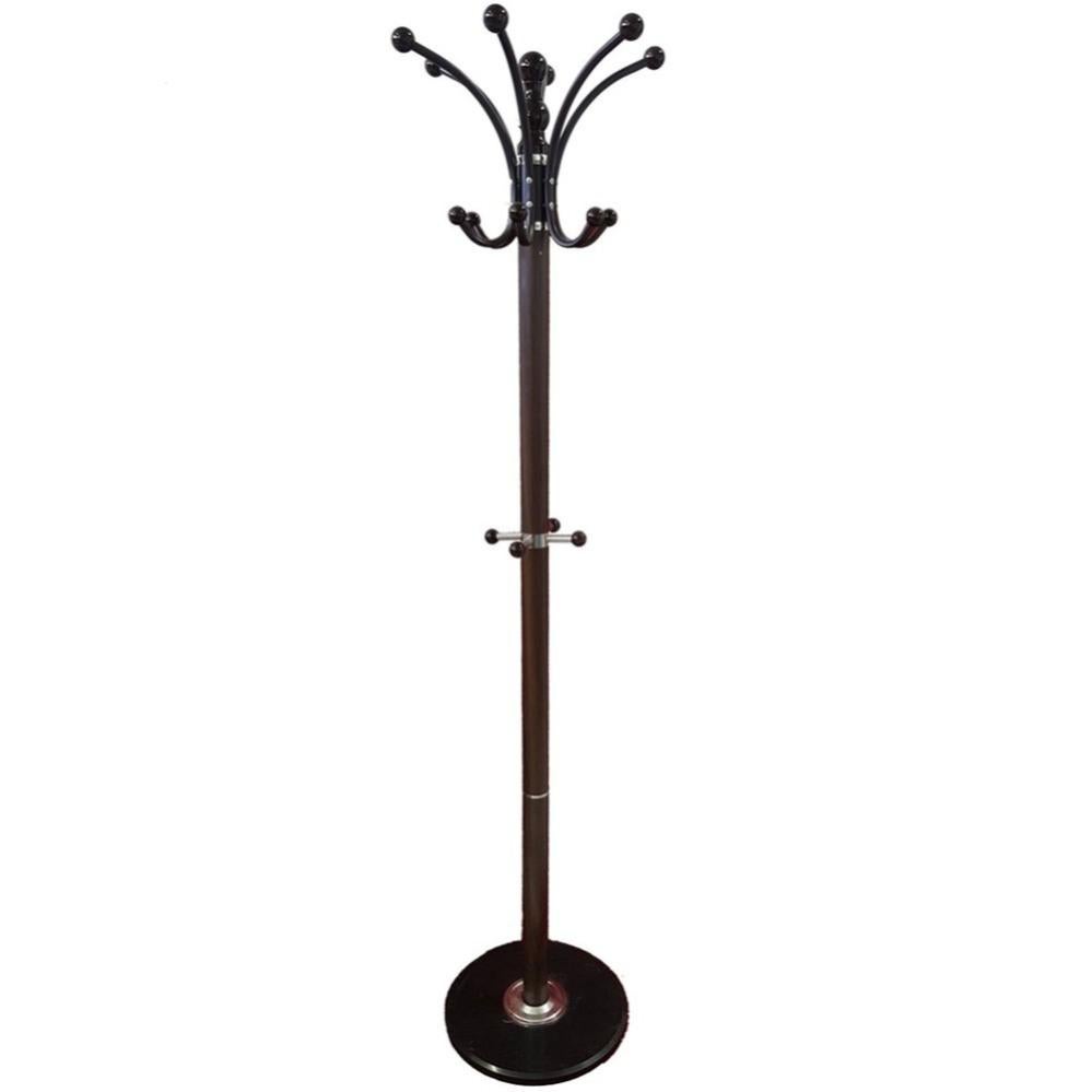 Appendiabiti Da Terra Nero Con Base In Marmo | Altezza 1.77m | Portaombrelli Incorporato - Foto 6