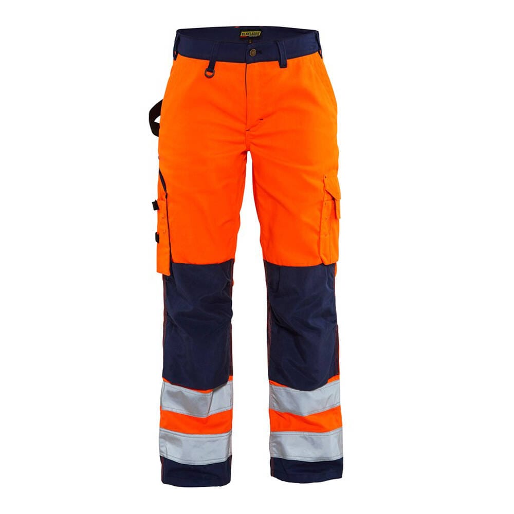 Pantalon de travail haute visibilite femme Blaklader renfort Cordura Orange Marine 48 Leroy Merlin
