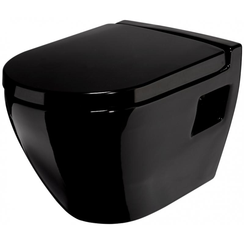 Cuvette suspendue smarta noir brillante Leroy Merlin