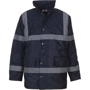 Veste de pluie imperméable et haute visibilité Portwest F440 Marine